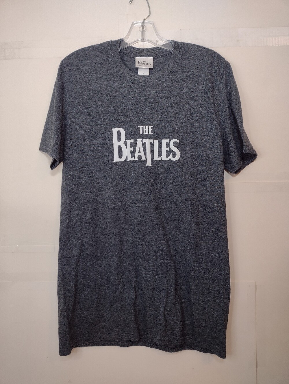 The Beatles Men's Heather Gray Logo T-Shirt Size (L)